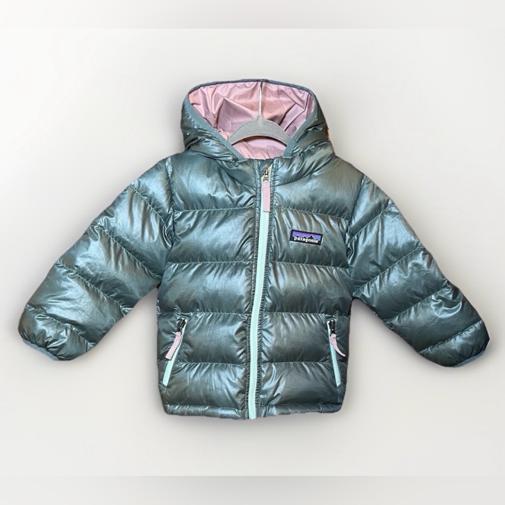 Patagonia 6-12 months Kids Toddler Green Hi-Loft Puffer Jacket Baby